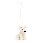 Jellycat Munro Scottie Dog Plush Bag, 9 inches - Crossbody and Shoulder Purse - Fun and Unique Handbag