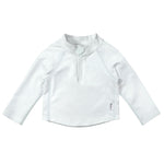 Green Sprouts Boys' Long Sleeve Rashguard | All-Day UPF 50+ Sun Protection—Wet Or Dry, White, 24 Month
