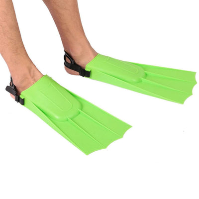 Kids Swimming Fins, 1 Pairs Kids Diving Short Flippers PVC Adjustable Swimming Training Fins, Lightweight Scuba Flippers for Kids(Green,US:12C-3Y)