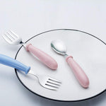 4 Pcs Toddler Utensils, Toddler Forks and Spoons,stainless Steel Baby Utensils Baby Silverware Set with Storage Box for Safe Dining
