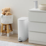 simplehuman Diaper Can with Odorsorb System (Odorsorb Pods and Odorsorb Liners), 18 Liter/ 4.8 Gallon, White Stainless Steel