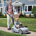 Step2 Whisper Ride Cruiser Kids Push Car, Ride On Toy, Stroller Substitute, Includes Seat Belt & Horn, Made of Durable Plastic, Max Weight 50 lbs., For Toddlers 1.5-4 Years Old, Gray