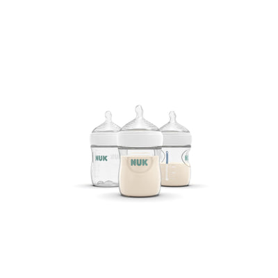 NUK Simply Natural Baby Bottle Nipples - Fast Flow, Silicone, Extra Soft, Anti-Colic Air System, BPA-Free, Pack of 2