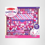 Melissa & Doug Created by Me! Sparkle & Shimmer Beads Wooden Bead Kit, 340+ Beads for Jewelry-Making