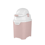 Foundations Mini Diaper Pail with Airtight Lid, Durable & Odorless Diaper Disposal, Large Capacity, Holds up to 30 Newborn Diapers, Refill with Any Bags, Baby Registry Gift - Pink