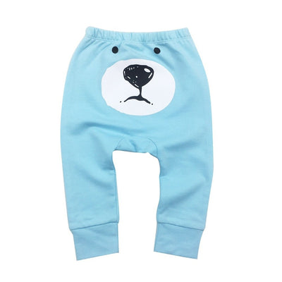 Monvecle Unisex Baby 3 Pack Newborn to Toddler Cotton Long Pants Leggings Bear 9-12M