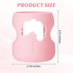 3 Pack Silicone Sleeve for Dr. Brown Wide-Neck Bottle 5 oz, Anti Breakage Bottle Holder for Baby with Tree-Shaped Cutout Design-BPA Free(White+Pink+Purple)
