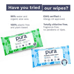Pura Hypoallergenic Diaper Pants Size 8 (41+ lbs) Overnight, up to 12 Hours Leak Protection, Suitable for Sensitive Skin, Totally Chlorine Free, Soft Organic Cotton, 3 Packs of 15 (45 Pull Up Pants)