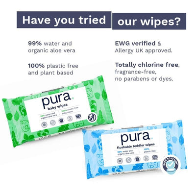 Pura Hypoallergenic Diaper Pants Size 8 (41+ lbs) Overnight, up to 12 Hours Leak Protection, Suitable for Sensitive Skin, Totally Chlorine Free, Soft Organic Cotton, 3 Packs of 15 (45 Pull Up Pants)