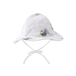 pureborn Newborn Unisex Baby Cotton Sun Hat Wide Brims with Straps Bucket Hat Cartoon Bees 0-3 Months