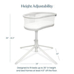 HALO BassiNest Swivel Sleeper 3.0 – Over-Bed Baby Bassinet with 360 Rotation, Adjustable Height, Breathable Mesh, Safe Close Sleeping, Lowering Wall for Easy Access, Feeding & C-Section Recovery