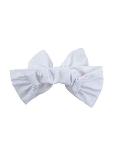 RuffleButts® Girls Swim Bow Headband - White, One Size