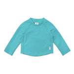i play.® by Green Sprouts Quick-Dry, UPF 50+ Rashguard, 18 mo, Aqua - Solid, STANDARD 100 by OEKO-TEX® Certified, No AZO Dyes