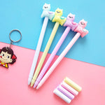 Shuiniba Cartoon Animal Sheep Alpaca Llama Gel Pen, Neutral Pens, Cute Colorful Rollerball Pens for School Office Writing Supplies Stationery Gift, Black Ink, 0.38mm Ball Point - 4PCS