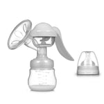 ZJchao Manual Breast Pump Strong Suction Low Noise Hand Held Breastfeeding Pump for Nursing Mothers Portable Easy to Use White 17x18cm