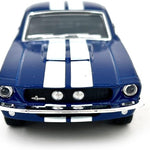 KiNSMART - 1967 Ford Shelby Mustang GT500 1:38 Scale 5" Die Cast Metal Model Toy Muscle Car (Blue)