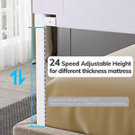 omzer 3-Piece Twin Size Bed Rail for Toddler - Adjustable Height Bed Rail for Baby with Double Child Lock - Bed railguard with Pattern - Safety Guard Rails for Twin Size Bed - 39x75x75”