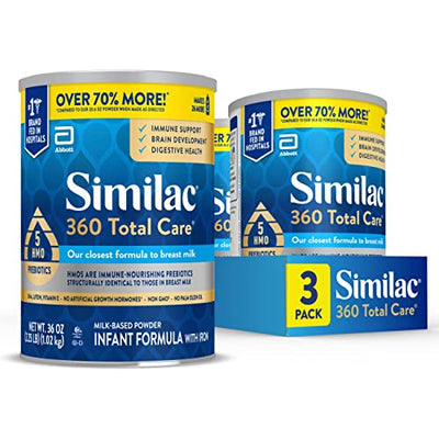 Similac 360 Total Care infant formula packaging on a white background