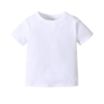 OPAWO Unisex Infant Baby Crew Neck T-Shirt 4 Pack Short Sleeve Solid Color Tees for Boys Girls (Black/White/Gray/Red, 18-24 Months)