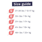 Pura Hypoallergenic Diaper Pants Size 8 (41+ lbs) Overnight, up to 12 Hours Leak Protection, Suitable for Sensitive Skin, Totally Chlorine Free, Soft Organic Cotton, 3 Packs of 15 (45 Pull Up Pants)