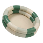 Inflatable Pool Baby Retro Blow Up Swimming Pool Family Cute Thickened Water Pool (Green Stripe)
