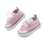 Unisex Baby Girls Boys Shoes Infant Soft Sole Canvas Newborn First Walkers High Top Anti-Slip Sneakers (a11/Light_Pink,6-12 Months)