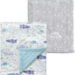 CREVENT 30''X40'' Cute Cozy Fluffy Warm Baby Blanket for Boys Infants Toddlers' Bedding Crib Cot Stroller, Baby Shower Birthday Newborn's Gift - Grey Cloud