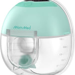 MomMed S33 Wearable Breast Pump – Double Hands-Free Electric Breast Pump with 4 Modes, 9 Suction Levels, Night Light, Portable Quiet & Rechargeable, 17/19/21mm Flange Inserts (Pink, 2 Pack)