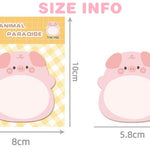 24 Pads Cute Animal Shaped Sticky Notes 8 Cute Patterns 3 Pads of Each Kawaii Self-Sticky Notes Memo Pad for School Office Home Kids Students Roommates Tab Gifts