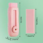 M&G 4+1 Pack Rubber Pink Erasers Sliding Retractable Eraser, Soft Cute Erasers Push Pull Large Pencil Erasers with Plastic Sleeve 4 Refill Eraser for School Students Kids Office Home Supplies