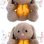 Breathing Stuffed Rabbit: Portable Plush Toy with Light and Sound for Soothing Anxiety and Improving Sleep in Adults and Children (1PC)