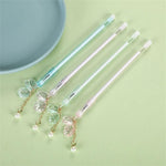 Calsgkspray Gel Pen Pendant Pen Cute Drifting Bottle Bear Pendant Gel Pen Stationery Sweet Lovely Erasable Pens School Office Supplies Rollerball Pens(bear random 1pc)