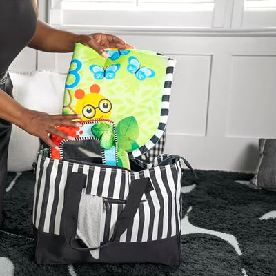 Baby Einstein Discovery Garden Tummy Time Mat & Mirror, Ages 0-6 Months, Multisensory