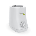 White baby bottle warmer with 'kiinde' branding on a white background