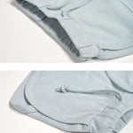 Teach Leanbh Baby Boys Girls 3 Pack Athletic Shorts Cotton Soild Color with Drawstring (3-6 Months, Navy/Pink/White)