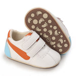 Clowora Baby Boys Girls Shoes Non-Slip Rubber Sole Sneakers Infant First Walking Toddler Crib Shoes Newborn Loafers Flats. (09/Orang,12-18 Months)