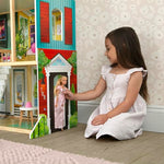 Delta Children Deluxe Maui Dollhouse - Large 4-Story Dollhouse with 12 Rooms Includes 50 Accessories - Working Elevator, Wave Slide, Lights/Sounds - Fits 12-inch Dolls - Pretend Play Gift for Ages 3+