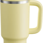 40 oz Tumbler with Handle and Straw: Stainless Steel Insulated Tumbler Keeps Cold for 24 Hours, Leakproof Travel Cup Fits in Cup Holder and BPA-Free, Cotton Candy