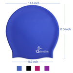 Extra Large Swim Cap for Braids and Dreadlocks Women Men Silicone Swimming Cap for Long Thick Curly Weaves Afro Hair Extensions (Black, Purple)