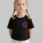 Toddler Cotton T-Shirt Short Sleeve Cute Graphic Shirt for Kids Girls Boys Tees (US, Age, 2 Years, Black-A)