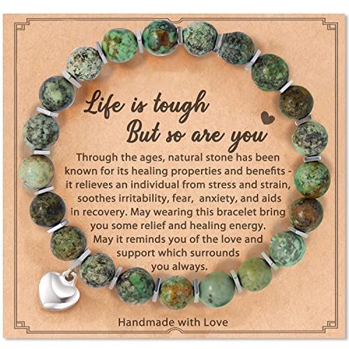 Get Well Soon Gifts for Women,Natural Stone Healing Bracelet, Inspirational Gifts for Women Teen Girls