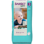 Bambo Nature Hypoallergenic Baby Diapers, Eco-Labeled Diapers, Enhanced Leakage Protection, Totally Chlorine-Free, Skin Friendly, and Super Absorbent - Size 3 (52 Count)