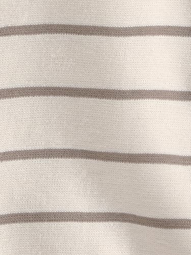 Little Planet by Carter's Boy 2-piece Shorts Set made with Organic Cotton, Beige Stripes, 6M