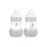 MAM Easy Start Anti-Colic Baby Bottles, Extra Slow Flow, Breastfeeding-Like Silicone Nipple Bottle, Reduces Colic, Gas, & Reflux, Easy-to-Clean, BPA-Free, Vented Baby Bottles for Newborns, 0-3 Months