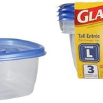 Glad Food Storage Containers, Deep Dish, 64 Ounce, 3 Count