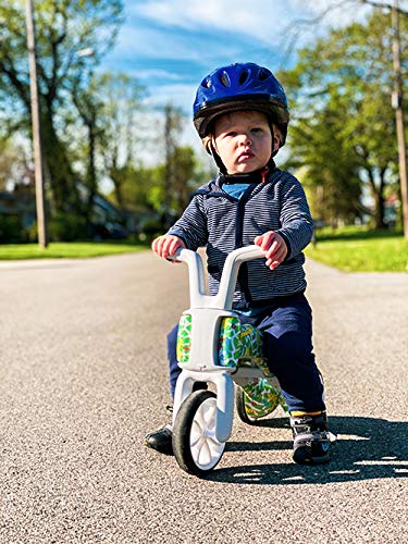 Chillafish Bunzi FAD 7 Limited Edition Gradual Balance Bike and Tricycle, 2-in-1 Ride on Toy for 1-3 Years Old, Silent Non-Marking Wheels, Girafitti