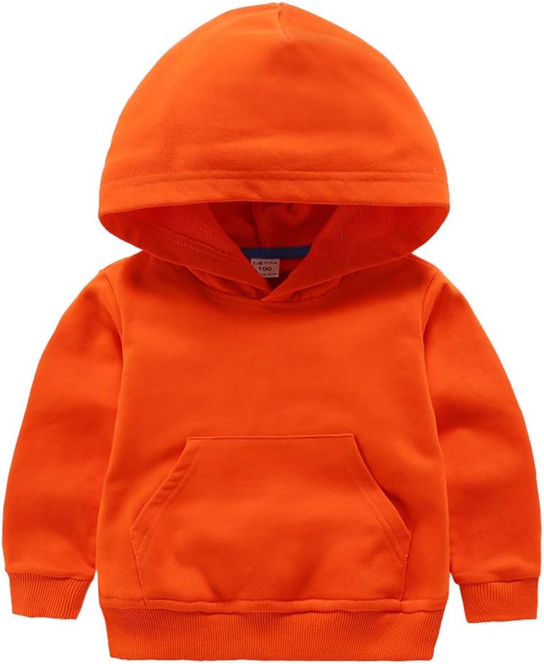 Ding-dong Baby Toddler Kid Boy Girl Solid Casual Pocket Hoodie Sweatershirt Pullover