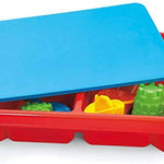 Toddler Sensory Kids Table with Lid | Sensory Bin | Kidoozie | Mega Block Compatible Lid | Indoor Outdoor Use , Red, G02521 17 x 12.5 x 11 inches