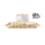 Terra Bamboo Baby Wipes: Manuka Honey, 99.5% Pure New Zealand Water, 100% Biodegradable Bamboo Fiber, 0% Plastic, Unscented Baby Wipes for Sensitive Skin, 1 Pack of 70 Wipes