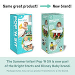 Bright Starts Disney Finding Nemo Pop 'N Sit Portable Booster, Indoor/Outdoor Use, Floor Seat with Feeding Tray, 6 Mos - 3 Yrs